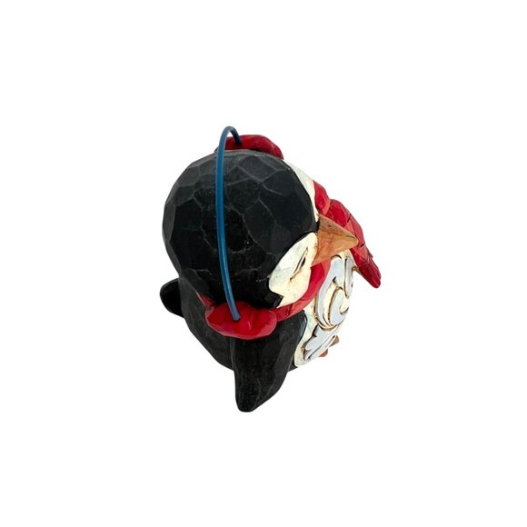 Jim Shore Mini Penguin Figurine With Ear Muffs & Red Scarf - Picture 5 of 10